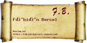 Fábián Bercel névjegykártya